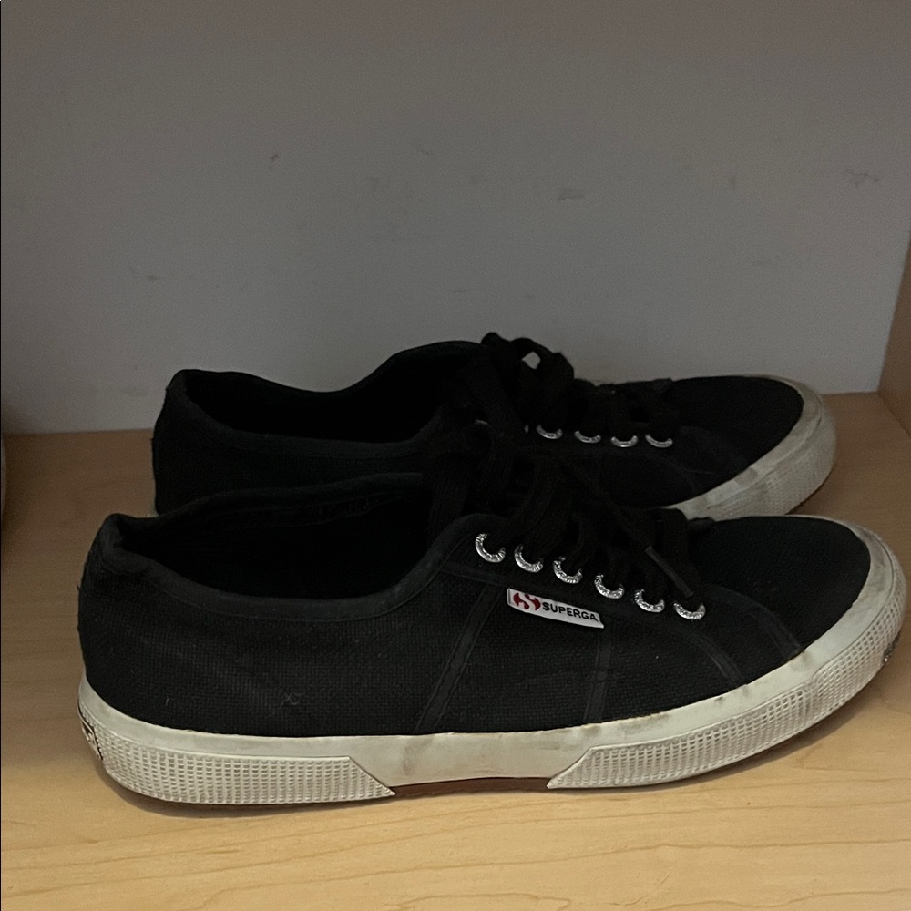 Superga Women’s Black Canvas Sneakers
